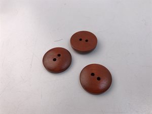 Træknap - smuk rødbrun træknap, 23 mm